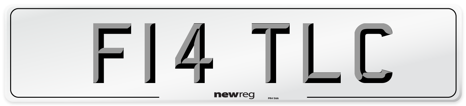 F14 TLC Front Number Plate