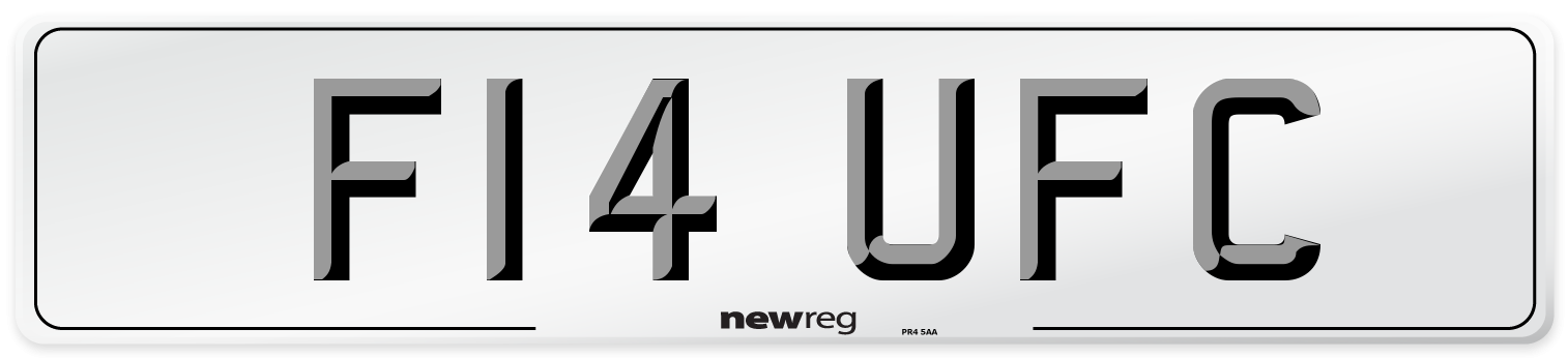 F14 UFC Front Number Plate