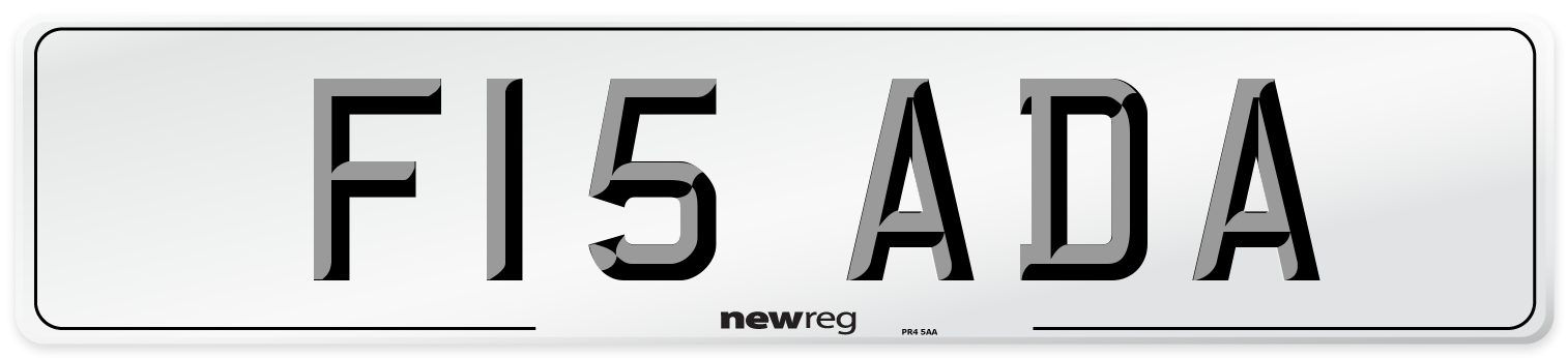 F15 ADA Front Number Plate
