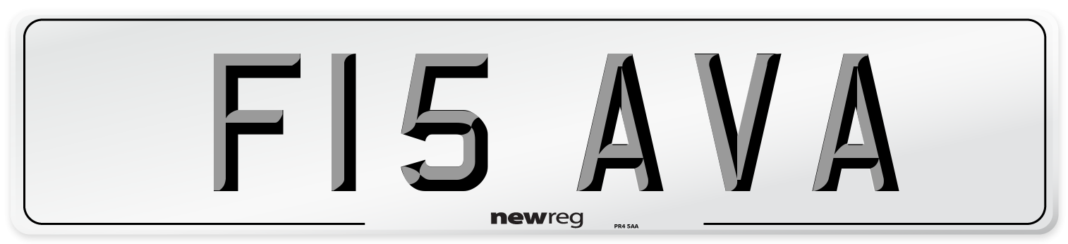 F15 AVA Front Number Plate