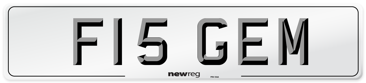 F15 GEM Front Number Plate