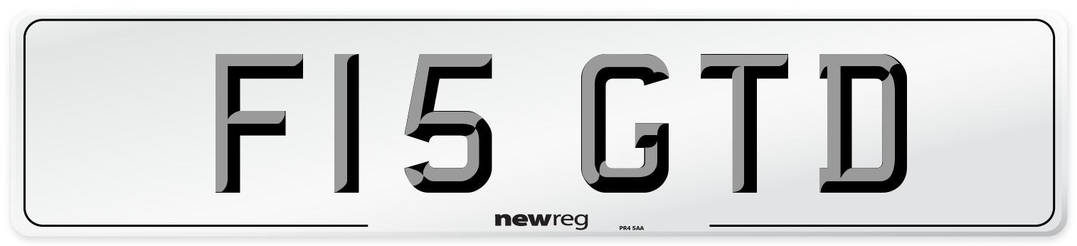 F15 GTD Front Number Plate