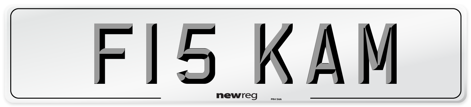 F15 KAM Front Number Plate