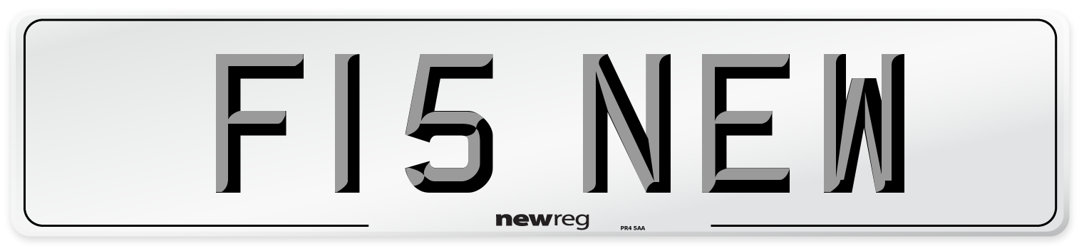 F15 NEW Front Number Plate