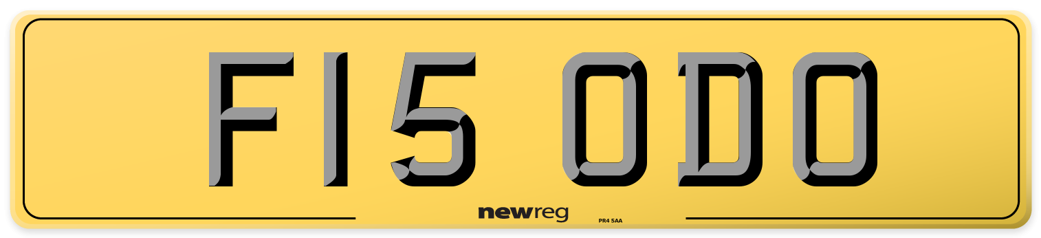 F15 ODO Rear Number Plate