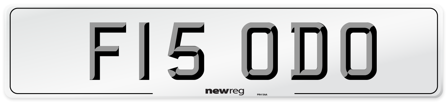 F15 ODO Front Number Plate