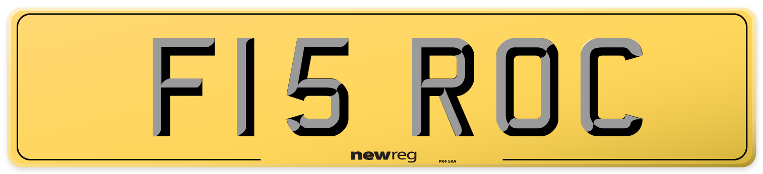 F15 ROC Rear Number Plate