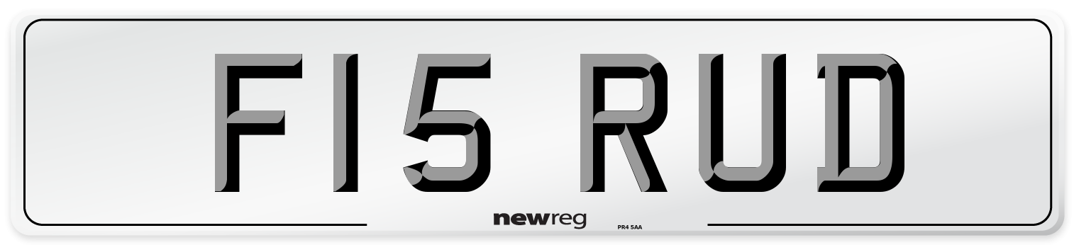 F15 RUD Front Number Plate