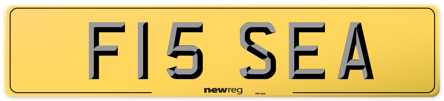 F15 SEA Rear Number Plate