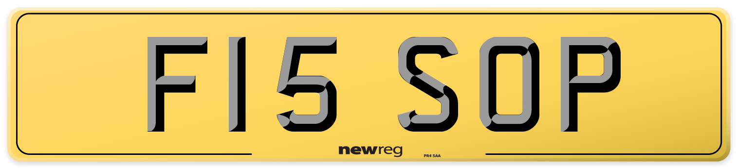 F15 SOP Rear Number Plate