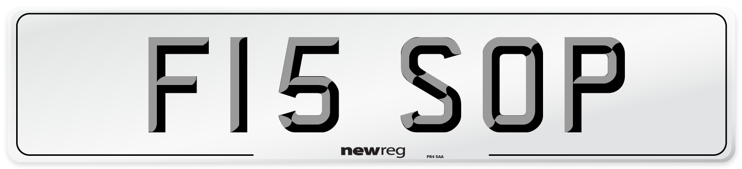 F15 SOP Front Number Plate
