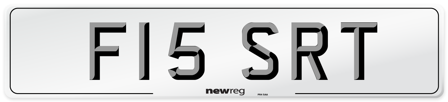 F15 SRT Front Number Plate