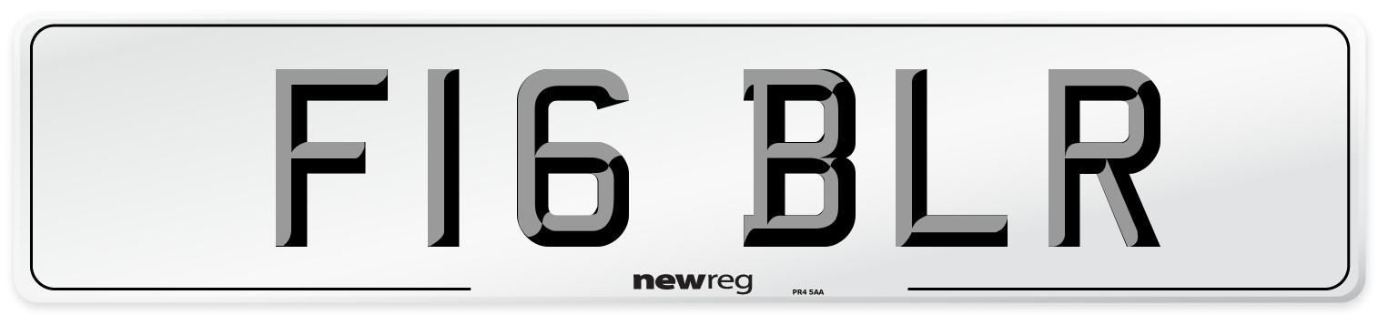 F16 BLR Front Number Plate