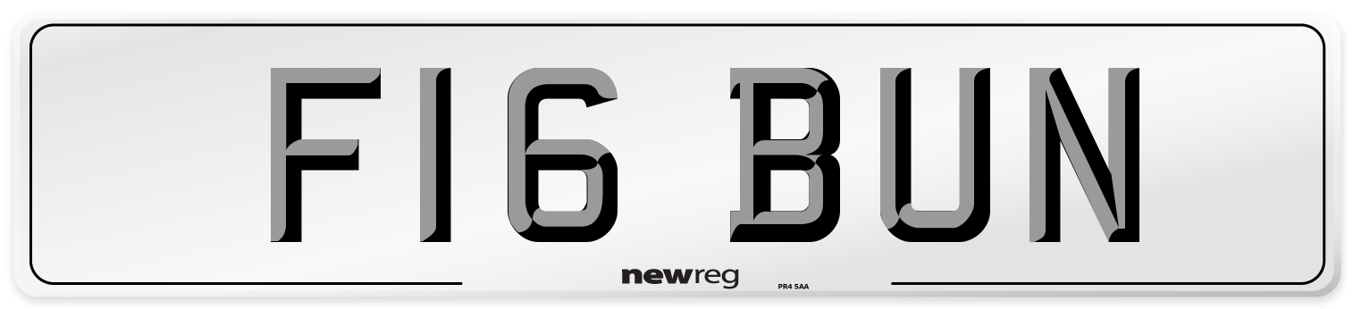 F16 BUN Front Number Plate