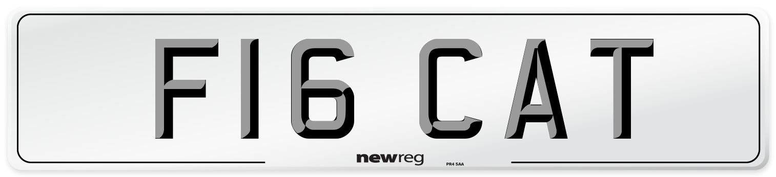 F16 CAT Front Number Plate