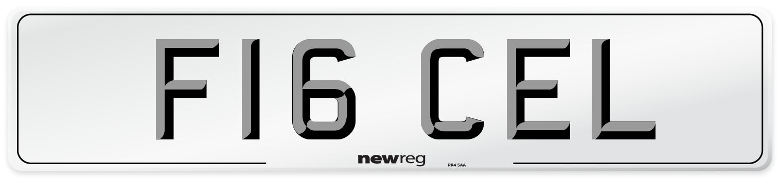 F16 CEL Front Number Plate