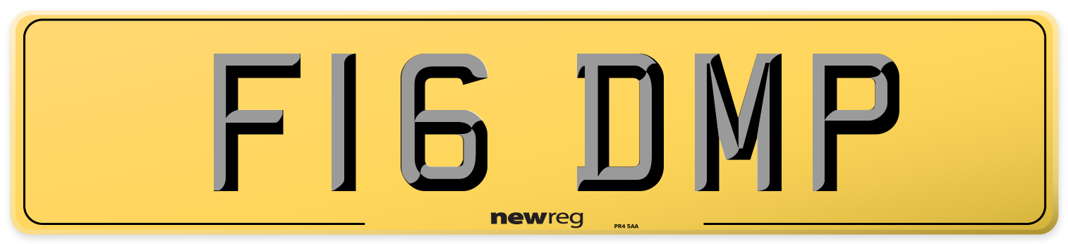 F16 DMP Rear Number Plate