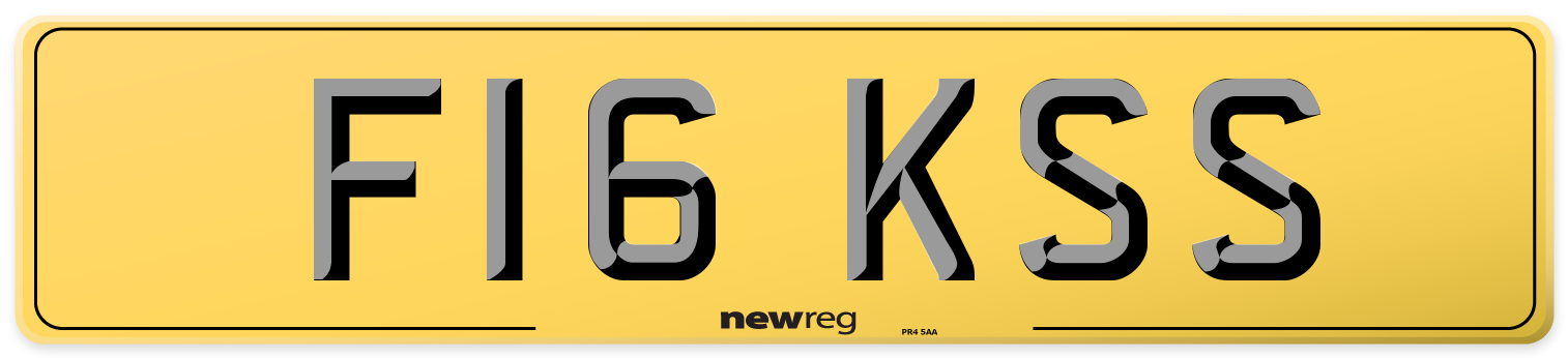F16 KSS Rear Number Plate