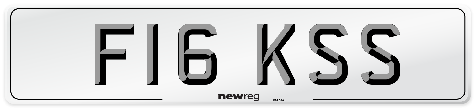 F16 KSS Front Number Plate