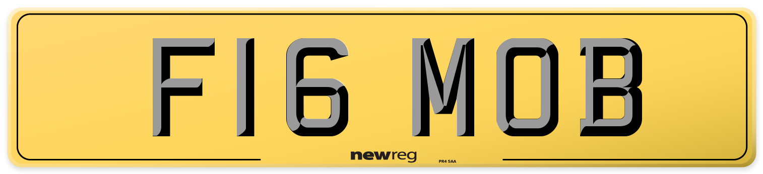 F16 MOB Rear Number Plate