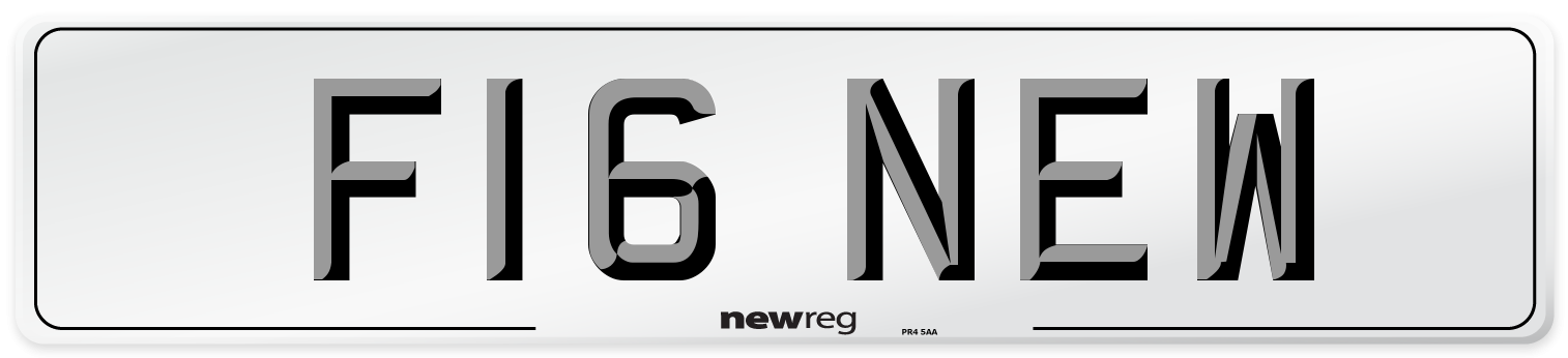 F16 NEW Front Number Plate