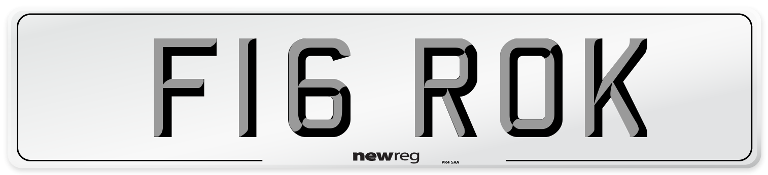 F16 ROK Front Number Plate