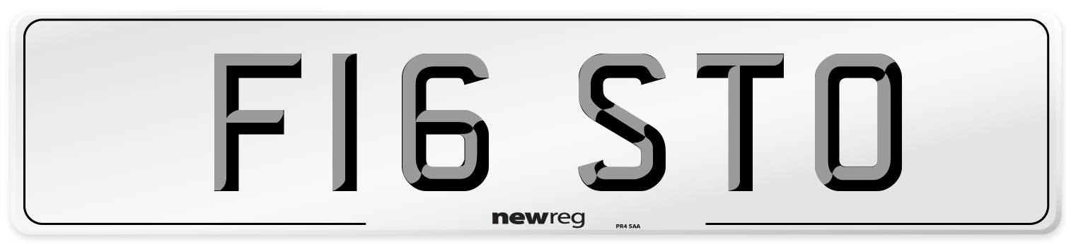 F16 STO Front Number Plate