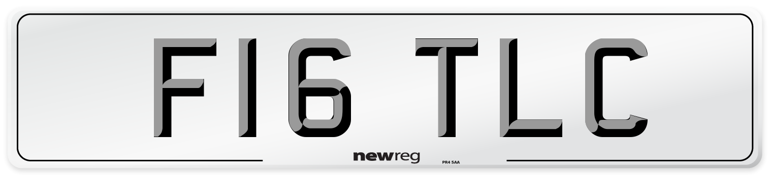 F16 TLC Front Number Plate