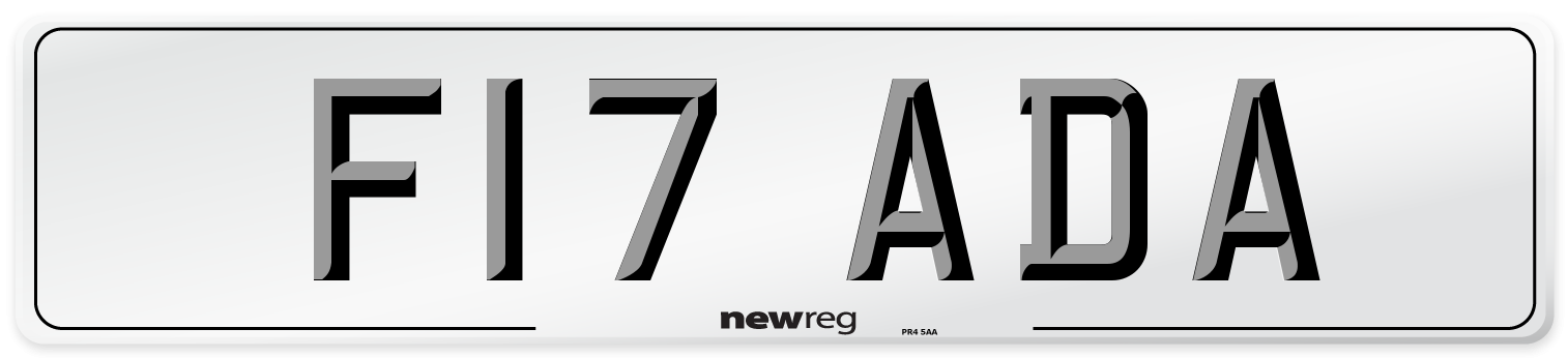 F17 ADA Front Number Plate