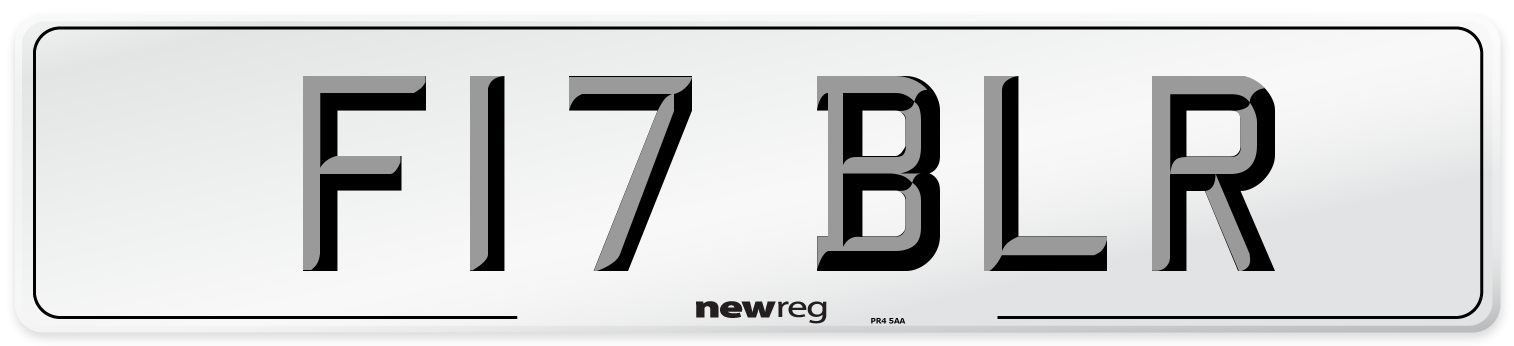 F17 BLR Front Number Plate