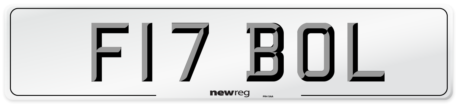 F17 BOL Front Number Plate