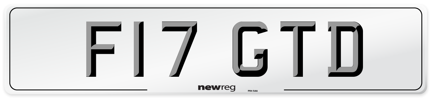 F17 GTD Front Number Plate