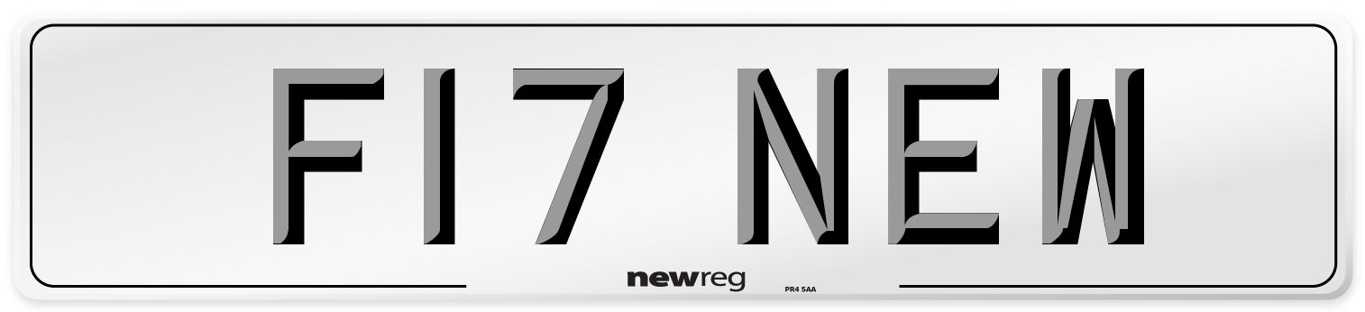 F17 NEW Front Number Plate