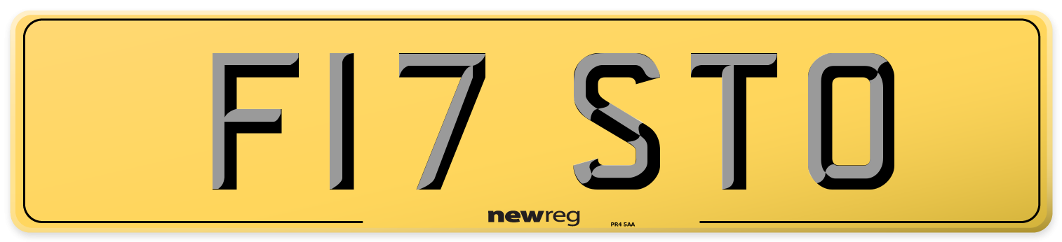 F17 STO Rear Number Plate