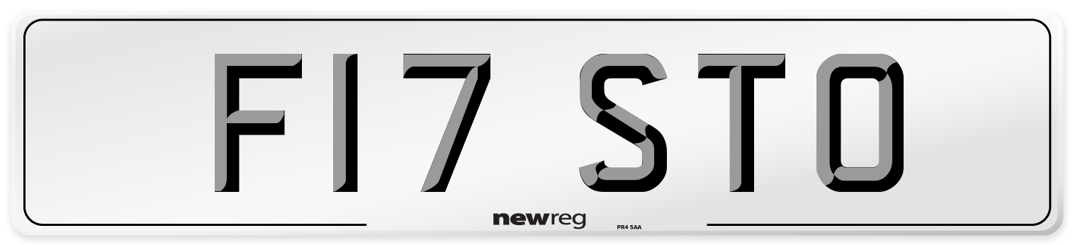 F17 STO Front Number Plate