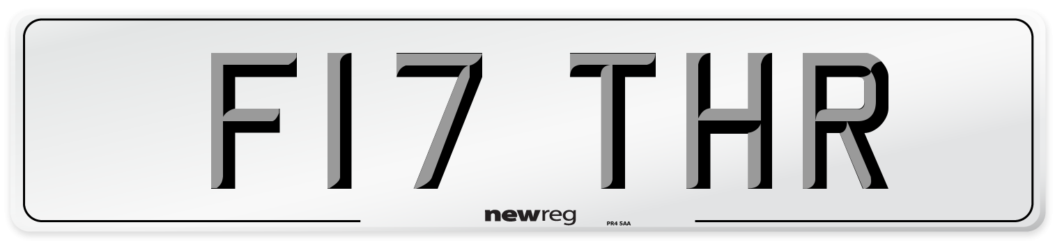 F17 THR Front Number Plate