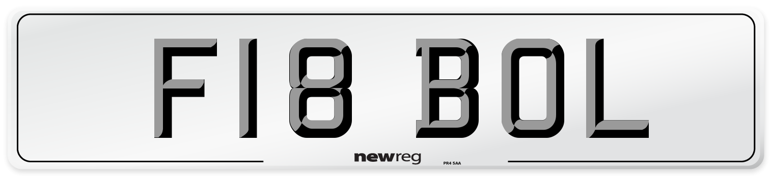 F18 BOL Front Number Plate