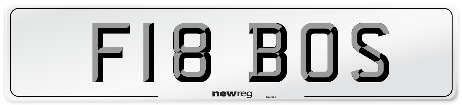F18 BOS Front Number Plate