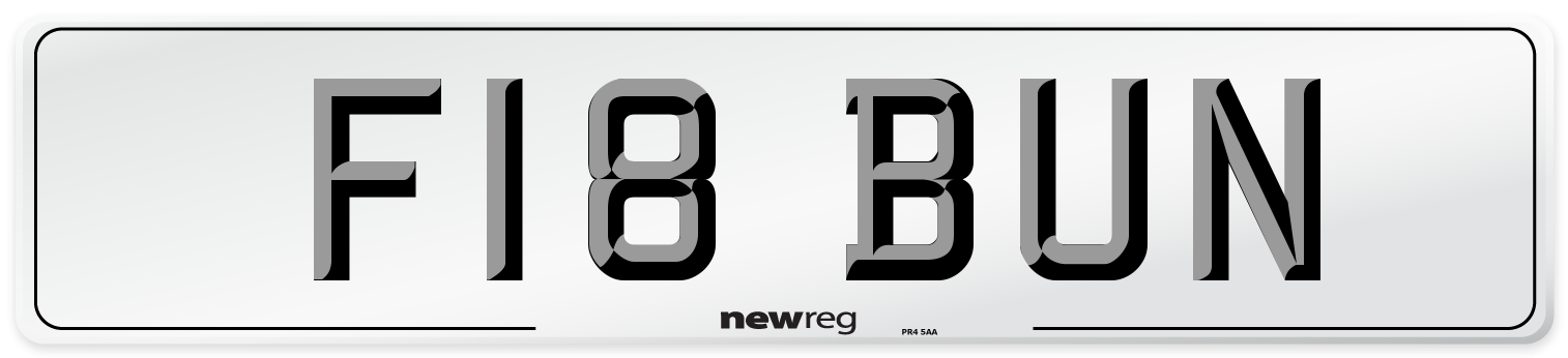 F18 BUN Front Number Plate