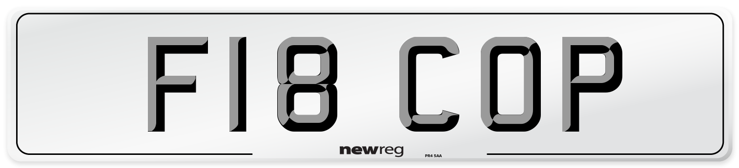 F18 COP Front Number Plate