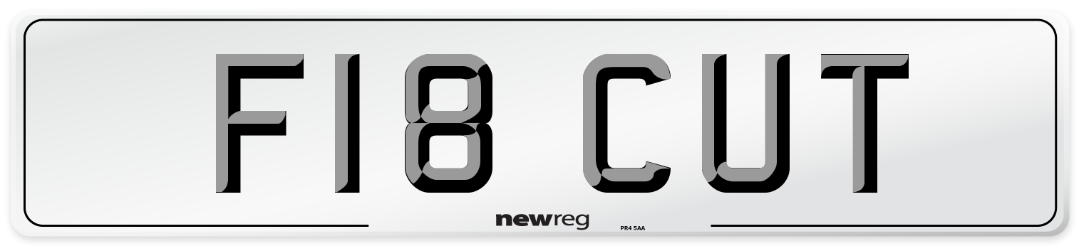 F18 CUT Front Number Plate