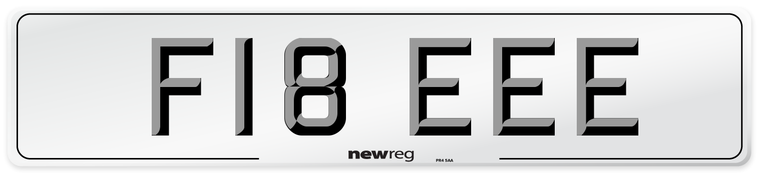 F18 EEE Front Number Plate