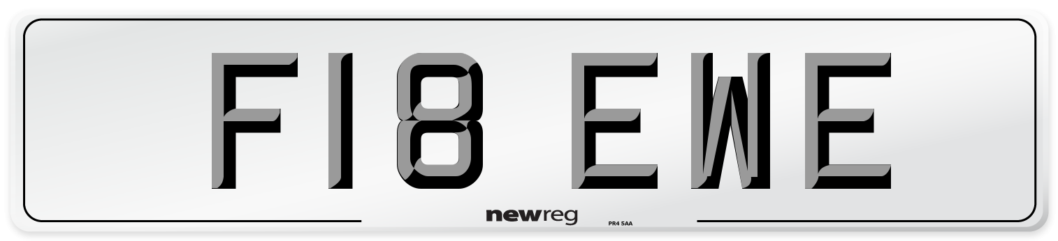 F18 EWE Front Number Plate