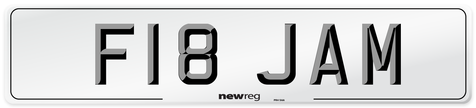 F18 JAM Front Number Plate