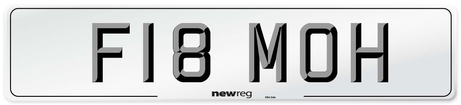 F18 MOH Front Number Plate