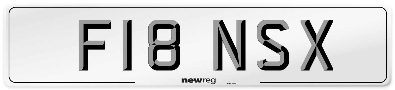 F18 NSX Front Number Plate
