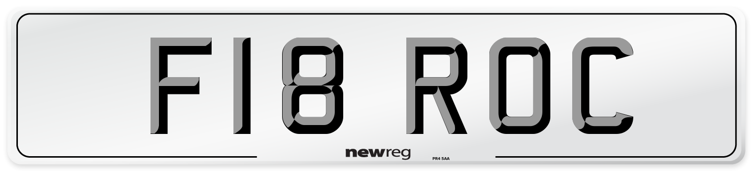 F18 ROC Front Number Plate