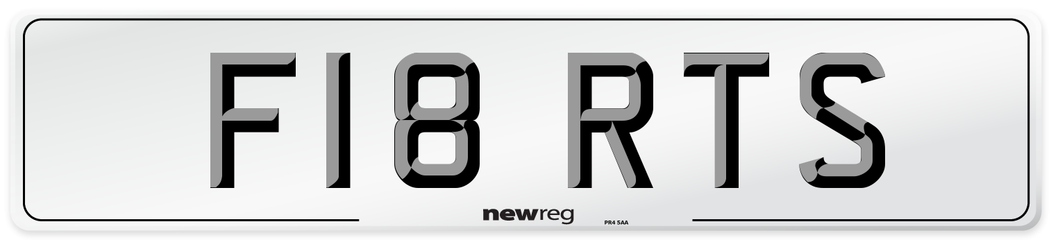 F18 RTS Front Number Plate