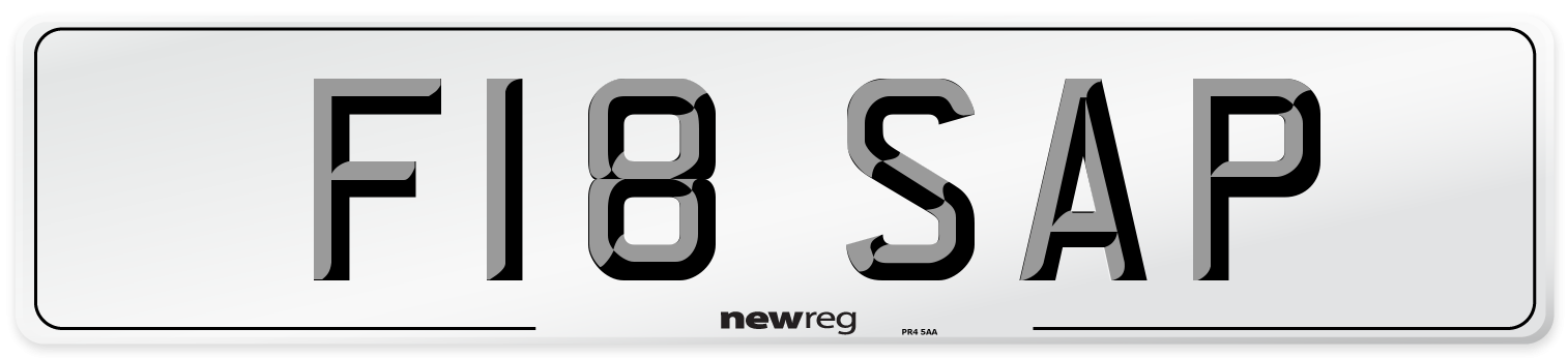 F18 SAP Front Number Plate