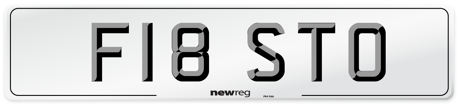 F18 STO Front Number Plate